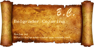 Belgrader Cezarina névjegykártya